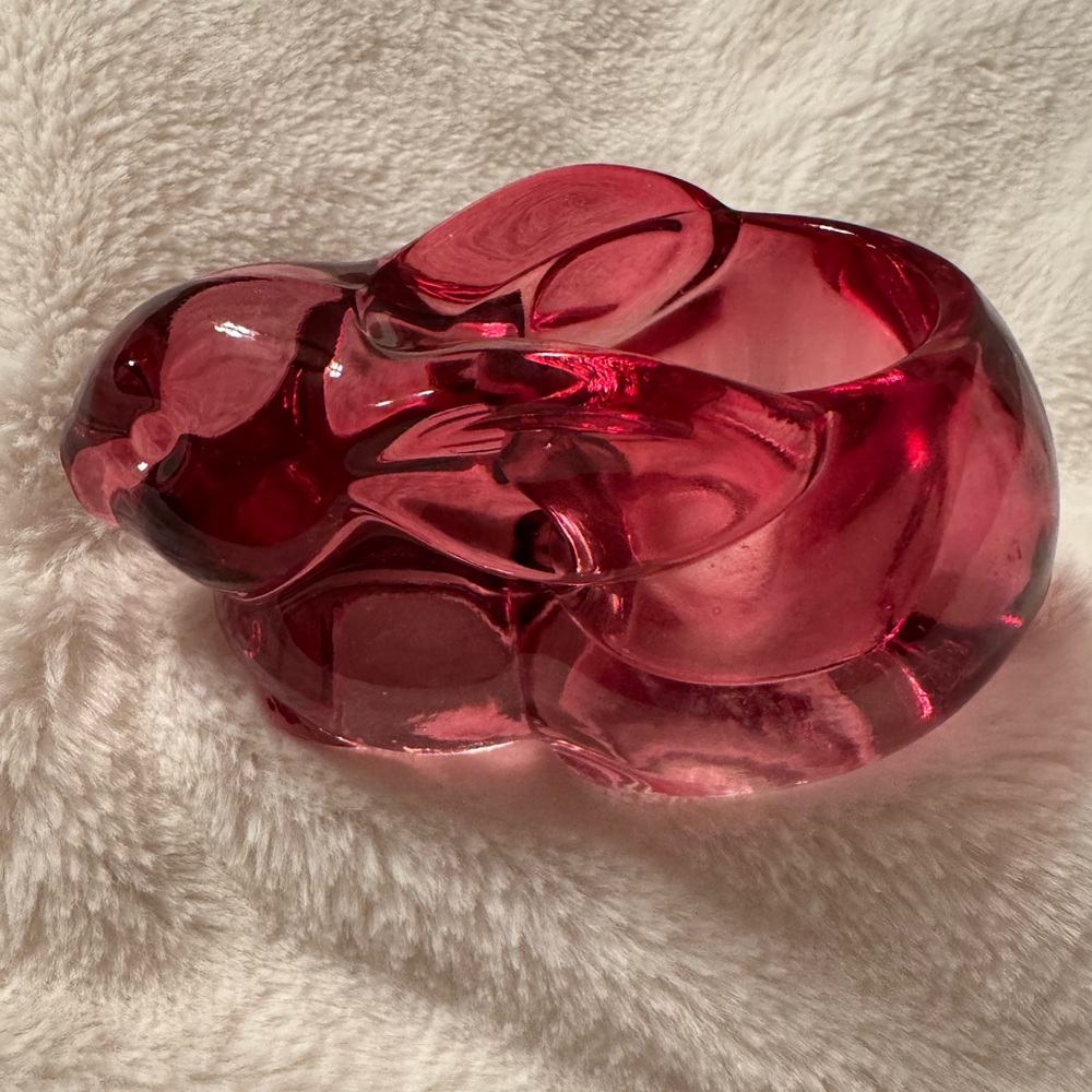 Vintage Indian Glass Rabbit Figurine